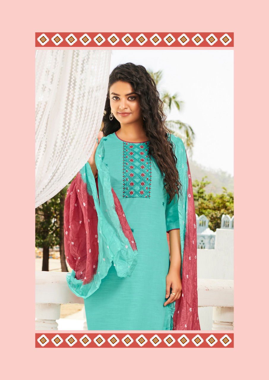 Baanvi Innayat Limca  Ethnic Wear  Heavy Cotton With Embroidery Kurti With Bottom Collection 